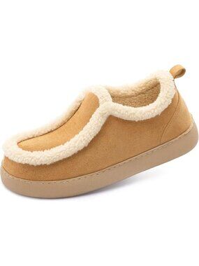 Zizor Size 10 Slippers Winter Bootie Suede Insulated Sherpa Lining Rubber Sole